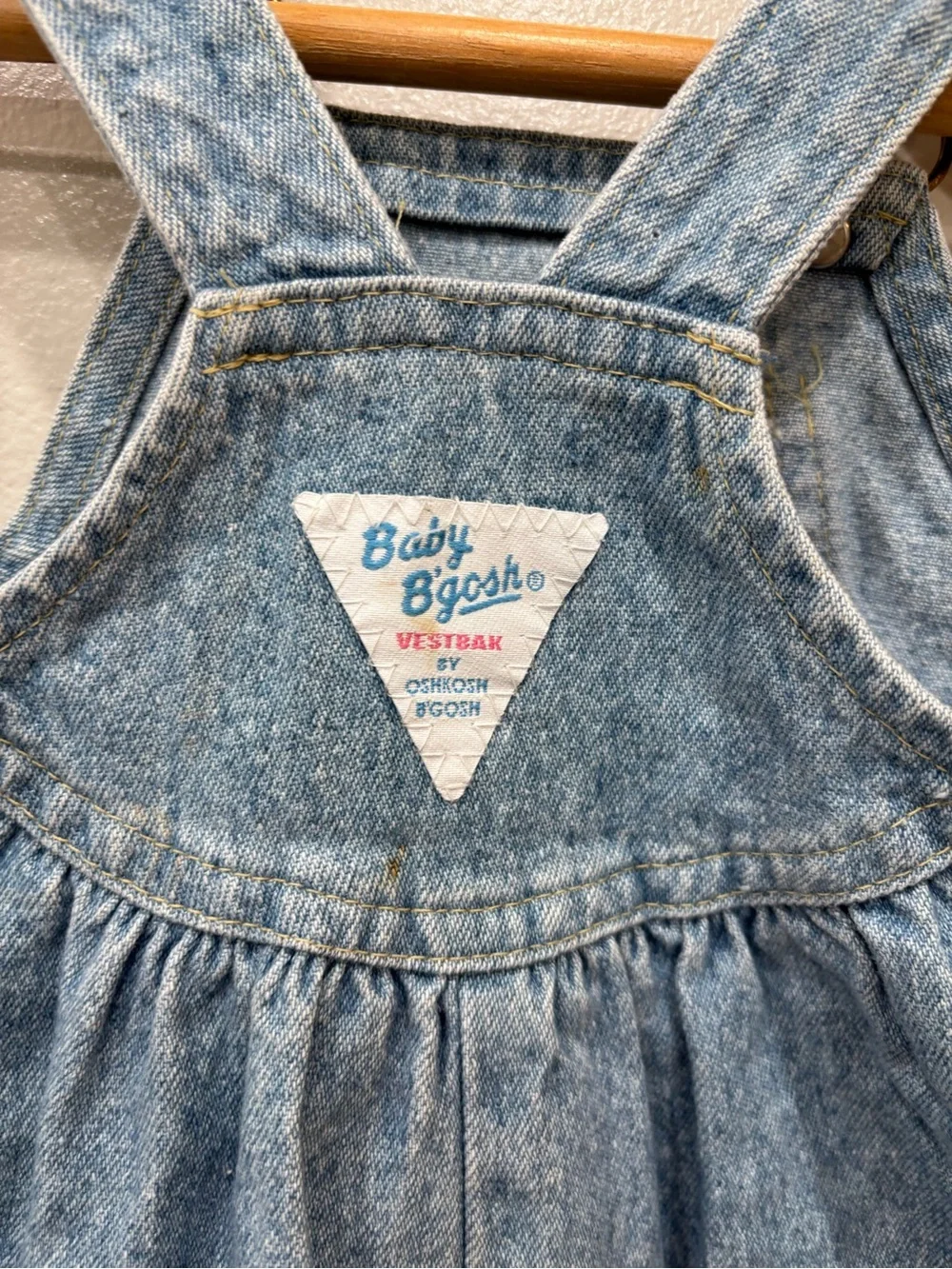 Vintage Oshkosh B’Gosh Jumpsuit Overalls Baby Girls Size 18 Months